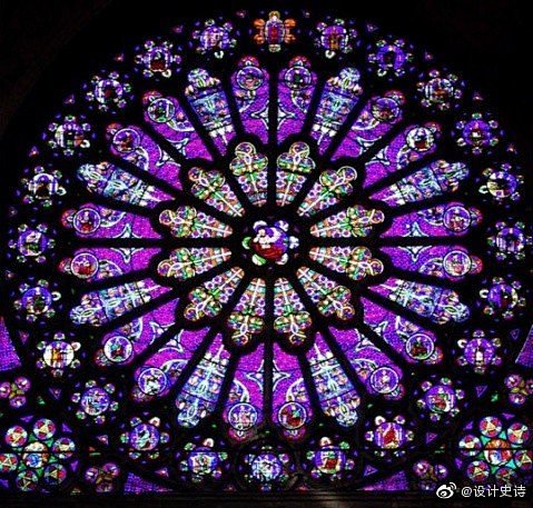 玫瑰窗therosewindow也称玫瑰花窗为哥特式建筑的特色之一指中世纪