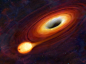 Black Hole consumes a star