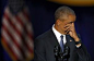 Obama let a tear during a farewell speech