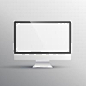 realistic computer mockup template