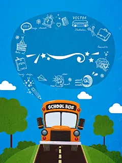 校车接送背景 免费下载 页面网页 平面电商 创意素材