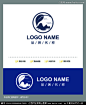 文艺风格山水茶叶标志logo