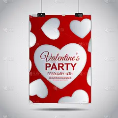 Vector Valentine's Party poster