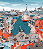 法国插画师 Vincent Mahe城市插画设计作品欣赏 : 法国插画师 Vincent Mahe城市插画设计作品欣赏,