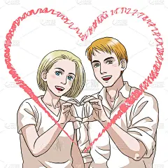 一对年轻夫妇在做心形手势