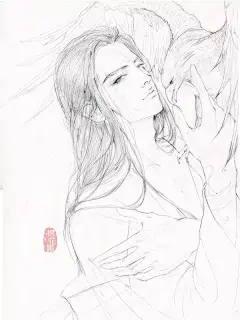 古风人物插画 / 棠梨煎雪（视频教程）_速写 : 色彩小稿练习的上色，比在水彩纸上正式插画作品上色，要简单很多，老师基本都是底色+叠加阴影，底色时可以混色或做渐变效果，没有进行多次的晕染。 ●●●很厚一本单面A5平时练习够用，摊开跨页是A4尺寸，可…
