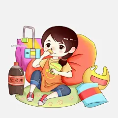 手绘宅生活看电视插画图片大小2000x2000px 图片尺寸1.18 MB 来自PNG搜索网 pngss.com 免费免扣png素材下载！卡通插画#卡通手绘#看电视的女孩#漂亮的女孩#玩手机女孩#