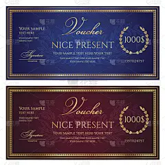 代金券，礼品券，礼券，礼金奖金，门票模板