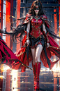  1girl,red armor,(blindfold),thighs,