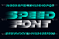 Speed alphabet font. Fast speed effect uppercase l