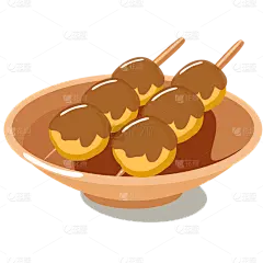 手绘-日式美食元素-团子