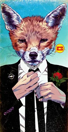 插图，插画，漫画，美式漫画，人物，狐狸，Mart Klein