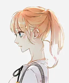 卡通女孩免抠素材_新图网 https://ixintu.com 卡通 女孩 彩色 手绘 水彩 紫色 长发 马尾
