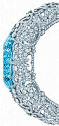Tiffany aquamarine & diamond bangle