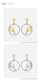 HEFANG Jewelry/何方珠宝 热气球耳环 纯银女圆圈短款耳坠耳饰-tmall.com天猫