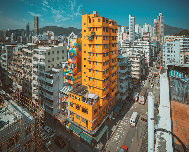 HK 建筑 香港 夜晚 户外 暖色 房屋...