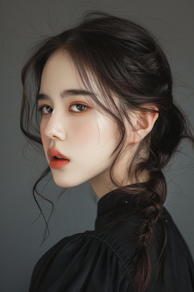 女生发型素材温柔甜美发型