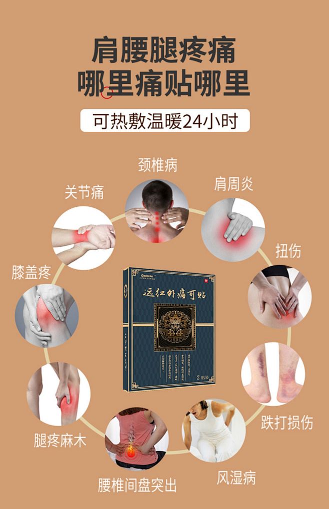 爱护佳远红外痛可贴风湿类关节痛骨刺骨质增...