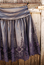 Faded blueberry tulle and lace