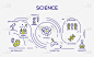 科学的彩色图标
