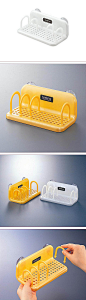日本KM厨房置物架浴室塑料吸盘水槽沥水架洗碗海棉清洁刷小杂物架-淘宝网