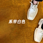 20秋冬新款方头小皮鞋复古白色乐福鞋粗跟厚底单鞋亮光暗黑德比鞋-淘宝网