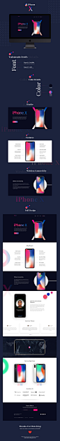 Iphone X Landing Page Freebie : Apple has recently launched its iPhone X to mark the 10-year anniversary of the first ever iPhone. I was very curious about this phone .So Suddenly I thought I can make this product landing page and then its the result.Hope