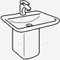 浴室水槽陶瓷壁挂式图标 免费下载 页面网页 平面电商 创意素材