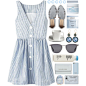 A fashion look from May 2015 featuring sleeveless dresses, flat shoes and zip wallet. Browse and shop related looks.