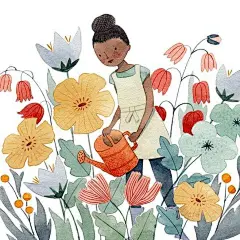 画师Julianna Swaney插画她的作品多数是简约可爱配色都是清新美好人物及动植物塑造的很有趣味 ​
