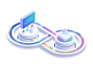 Infinite Data Security Loop Illustration data center vector ui tablet shield security system protection mobile illustrator illustration icon digital desktop design branding art app