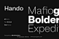 20款Hando现代极简品牌logo标题排版vi设计无衬线英文字体家族图片
