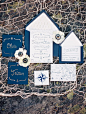 Navy blue nautical invites