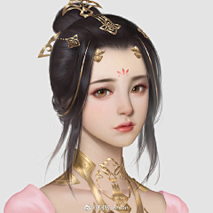 关木木同学采集到原画-女脸参考