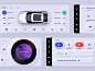 UI设计-车载系统-国外设计-深色-汽车-仪表盘-显示屏-科技-炫酷-高大上-汽车显示屏