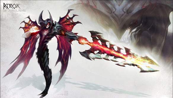 点击查看源网页暗裔剑魔 lol boss 哥特 翅膀 想法 剪影