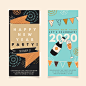 Free vector hand drawn new year 2020 party banners