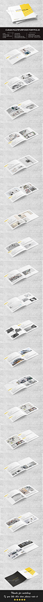 Clean Square Portfolio - Portfolio Brochures