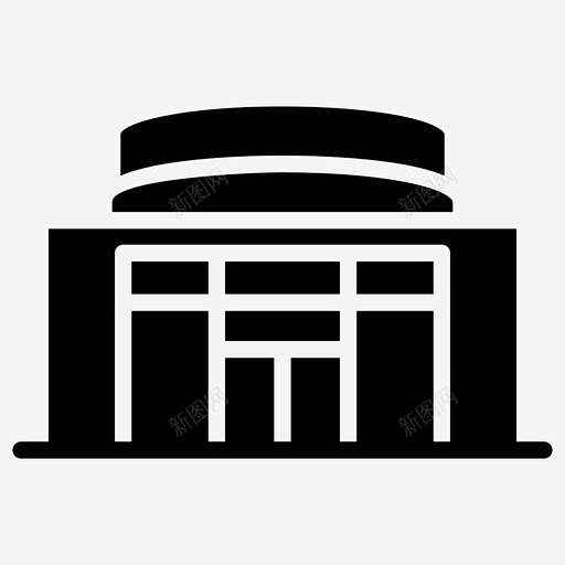 社区中心建筑市政厅市民中心图标 社区 icon 标识 标志 UI图标 设计图片 免费下载 页面网页 平面电商 创意素材
