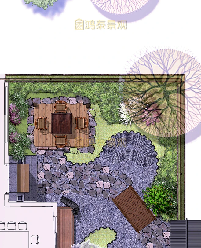 ps中式别墅私家花园彩平图PSD素材欧式庭院景观设计psd彩平PS素材-淘宝网-花瓣网