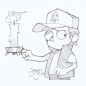 Dipper from Gravity Falls. 