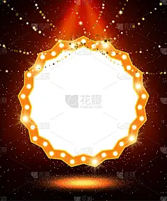 海报模板与复古赌场横幅。为展示、音乐会、展览而设计