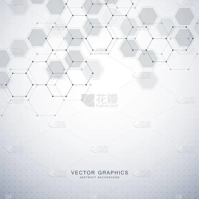 科学抽象背景与六边形和分子.图片_背景-图片图片素材-花瓣网