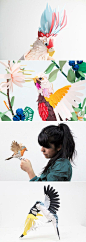 fly away with Diana Beltran Herrera's paper bird sculptures: 