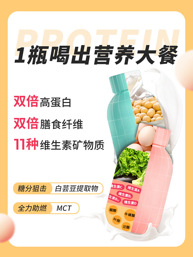 女生主张Nana营养运动代餐奶昔6瓶 热...