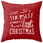 Christmas Throw Pillow — "Have Yourself a Merry Little Christmas" contemporary-decorative-pillows
