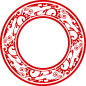 中国传统元素 古代环形图案 透明 免扣 png 无杂边