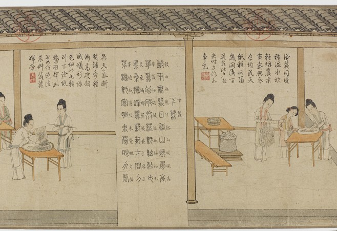 元 程棨摹楼璹作品《蚕织图》06