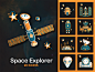 3种风格的20个太空探索器图标 Space Explorer Icons