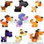 Dogs vector set, part 4